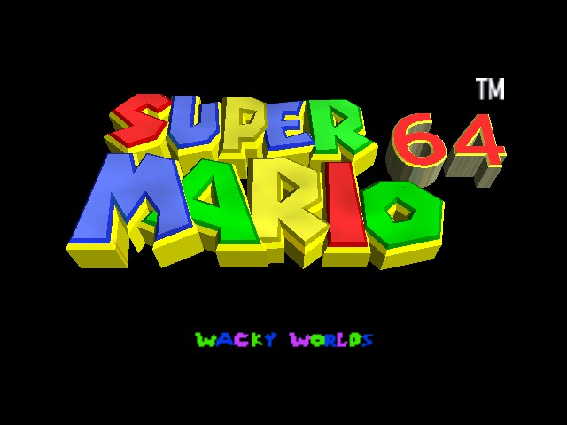 Super Mario 64 - Wacky Worlds (v2.0) Title Screen
